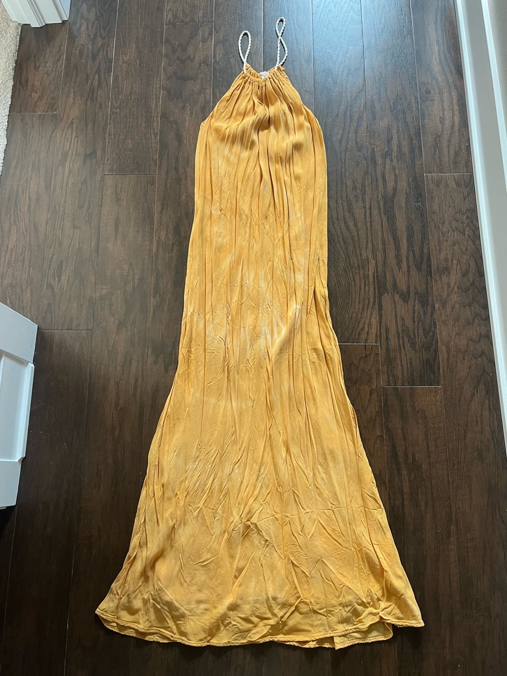Woodleigh Yellow Rope Tie Maxi Dress